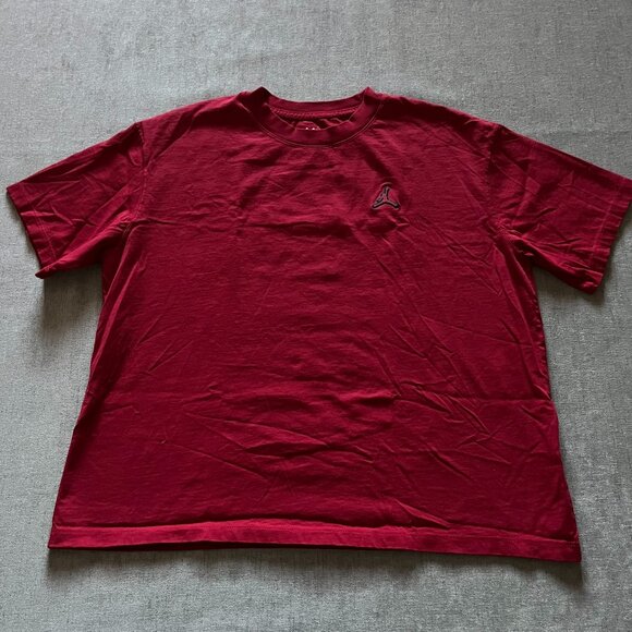 Air Jordan Jumpman T Shirt Women Large Red Crewneck Cotton Logo MJ Short Sleeve - Picture 1 of 6